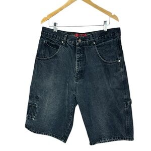 Vintage Webs Baggy Fit Blue Denim Jean Shorts Size 36 Y2K